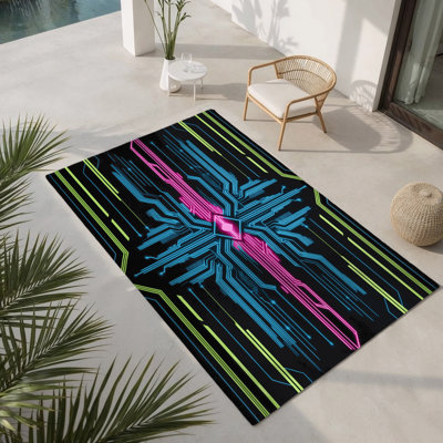 Tapis intérieur et extérieur Cosmic Pulse