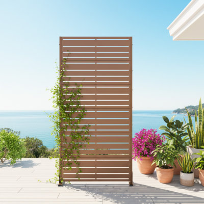 Darcy 6 ft. H x 3 ft. W Metal Privacy Screen Fence Panel