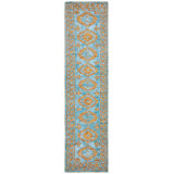 Tribal Elegance Orange/Rust/Grey Hand-Knotted Wool Area Rug