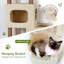 Arbre à chat 85 po H multi-niveaux avec poteau à griffes en sisal, rampe, perchoir et candis pour chat-791648202