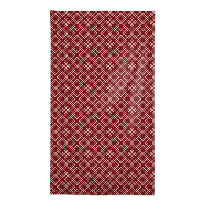 Tusculum Geometric Tablecloth, Red