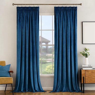 Velvet Room Darkening Curtain Panel Pair