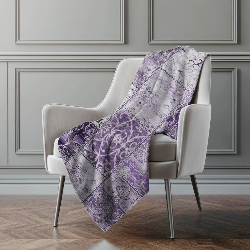 Jeté en sherpa Addison, Mauve