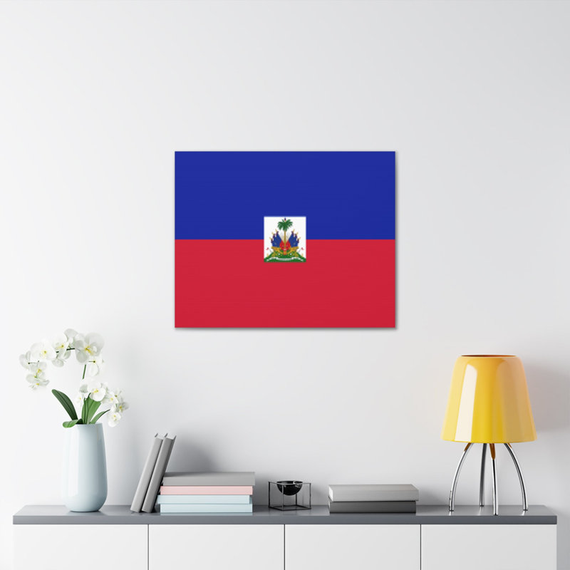 «Drapeau du pays d'Haïti» sur, H 18 po x l 24 po
