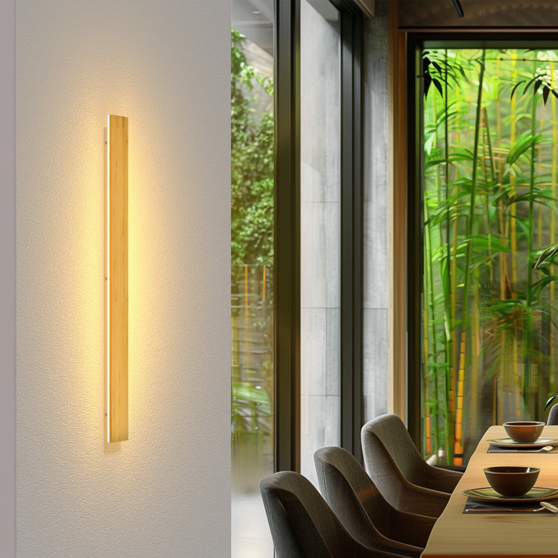 Damiani Bamboo LED Flush Mounted Sconce, 31.5" H x  1.97" W x 1.81" D