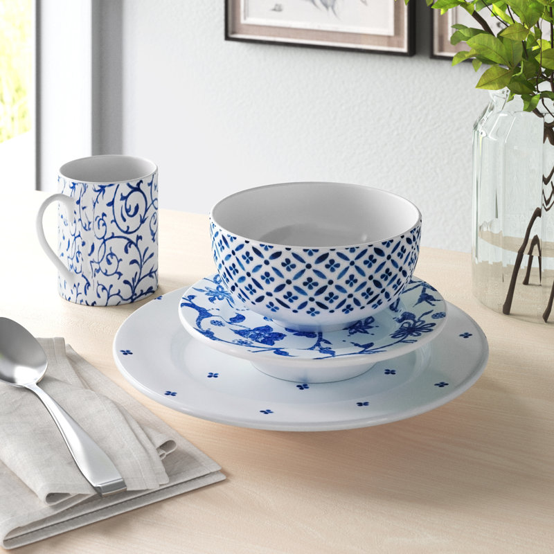 Cranford 16 Piece Dinnerware Set, Service for 4