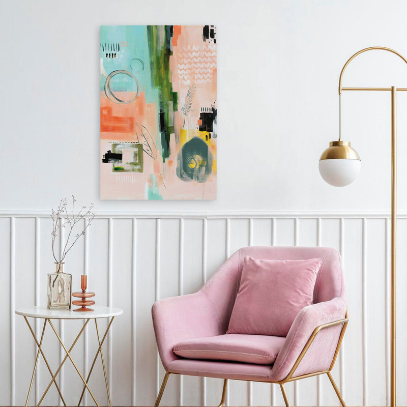 Love Song - Abstracts Contemporary Leaves Ensembles Art, H 24 po x l 16 po