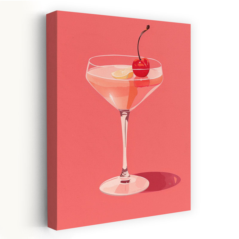 Art mural chic rétro chic rétro rose côtier, H 18 po x l 12 po