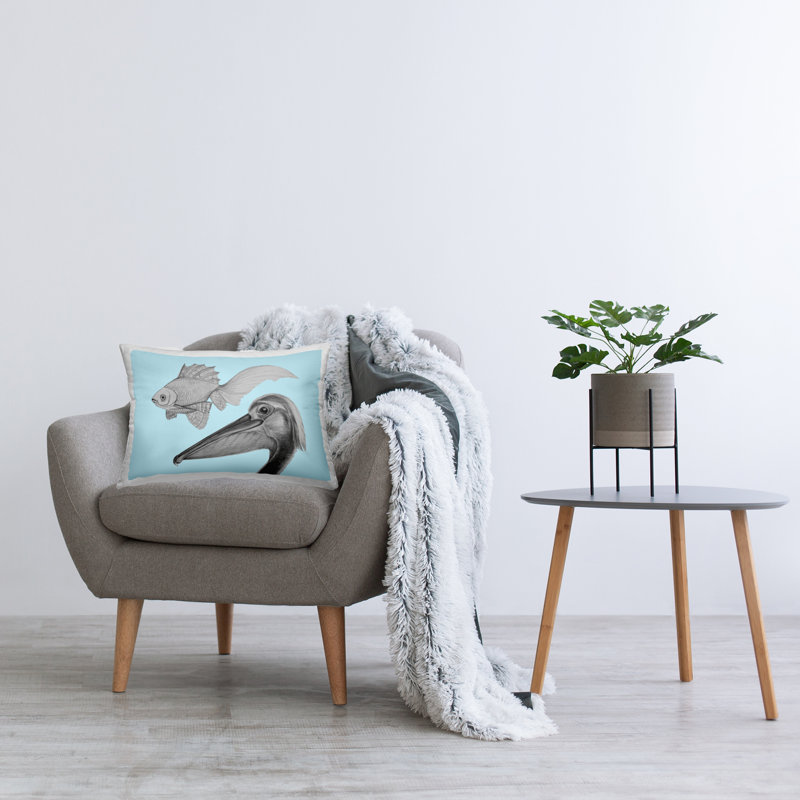 Coussin Pelican & Fish