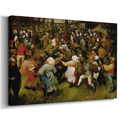 The Peasant Dance-Pieter Bruegel the Elder-Gallery Wrapped Canvas-c. 1569