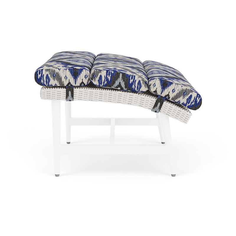 Cascade Outdoor Ottoman, Yoko Mediterranean, White