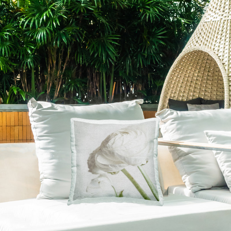 Floral Outdoor Throw Pillow