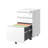 White 3 Drawer Filing Cabinet With Lock For Office. Fully Assembled Metal Unit. Accommodates Letters/Legal/A4. Secure File Keeping. Drawers Have Removable Pencil Tray. Effortless Mobility On 5-120267565
