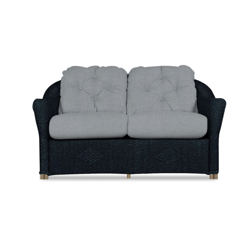 Reflections Outdoor 2 - Seat Loveseat, Sandberg Navy, Matte White