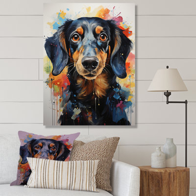 Impression sur toile de teckel, impression de chien mignon - Dachshund Delight VI