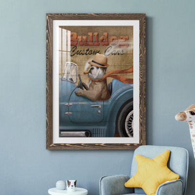 Bulldog, voitures personnalisées, cadre photo