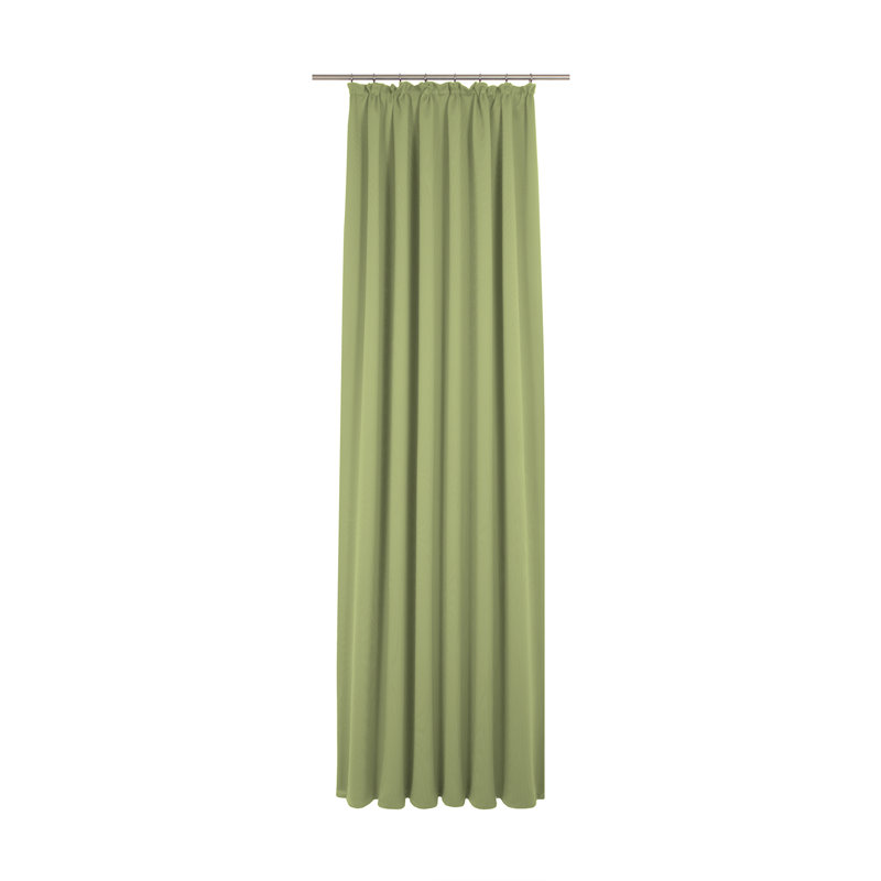 Uni Collection 100% Cotton Room Darkening Curtain Single Panel, 142cm wide x 295cm high, Green