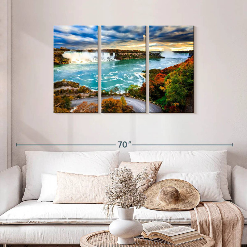 Alvord Niagara Falls In Autumn, 28" H x 45" W