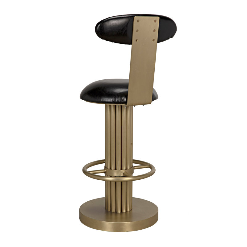 Sedes Swivel Upholstered Stool with Metal Frame, Counter Stool (39” Seat Height)