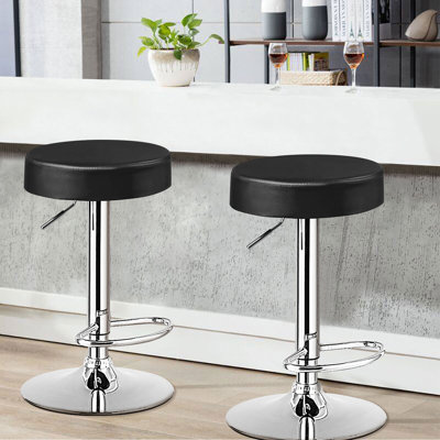 Dawer Swivel Upholstered Adjustable Height Counter Stool with Metal Frame