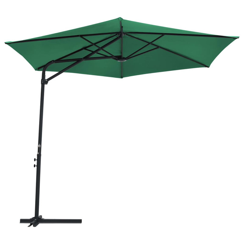 Clyde vidaXL Outdoor Parasol with Steel Pole 300 cm, Green