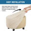 Housse extensible pour repose-pieds rond avec fond élastique-214756651