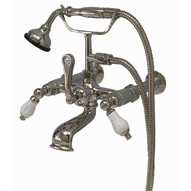 Robinet de lavabo mural pour téléphone avec douchette par Strom Living, Chrome