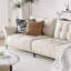 Coussin modulaire 106,30 po en polyester blanc-129490103