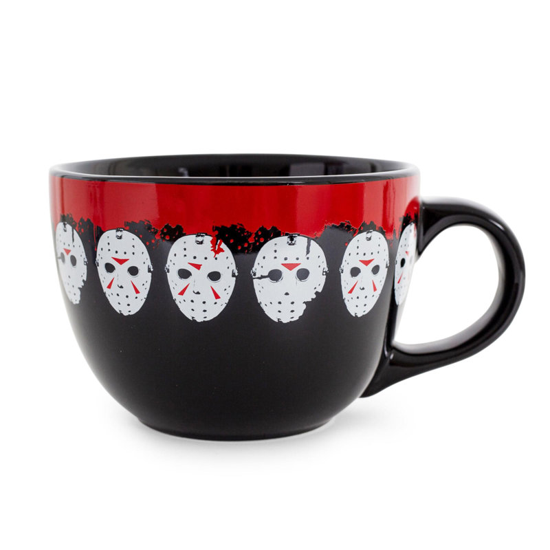 Tasse à soupe en céramique héritage «Vendredis The 13th Jason» | Peut contenir 24 onces