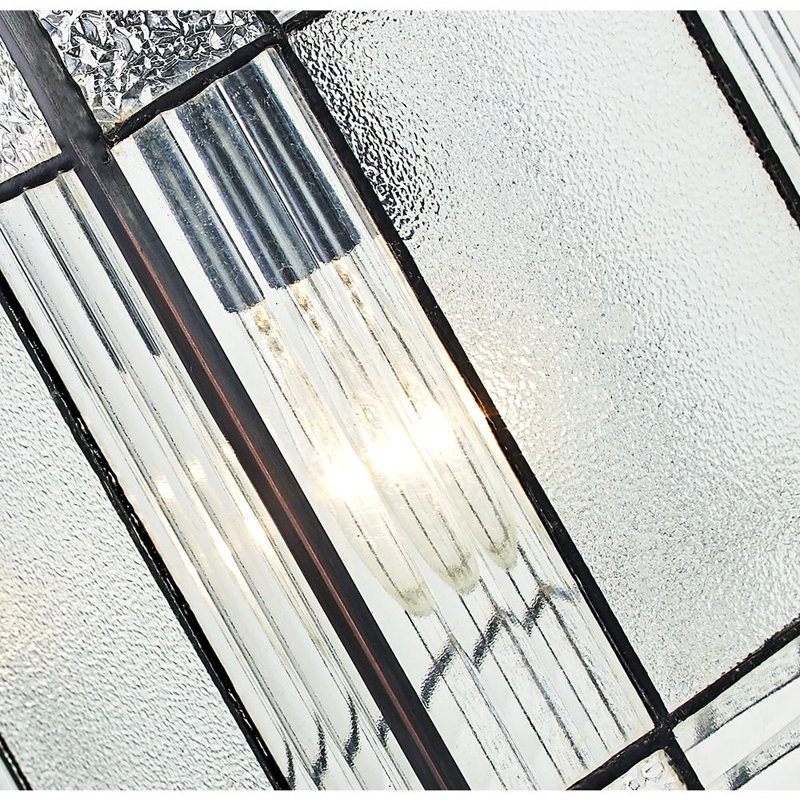22cm H Glass Square Pendant Shade ( Screw On ) in Clear