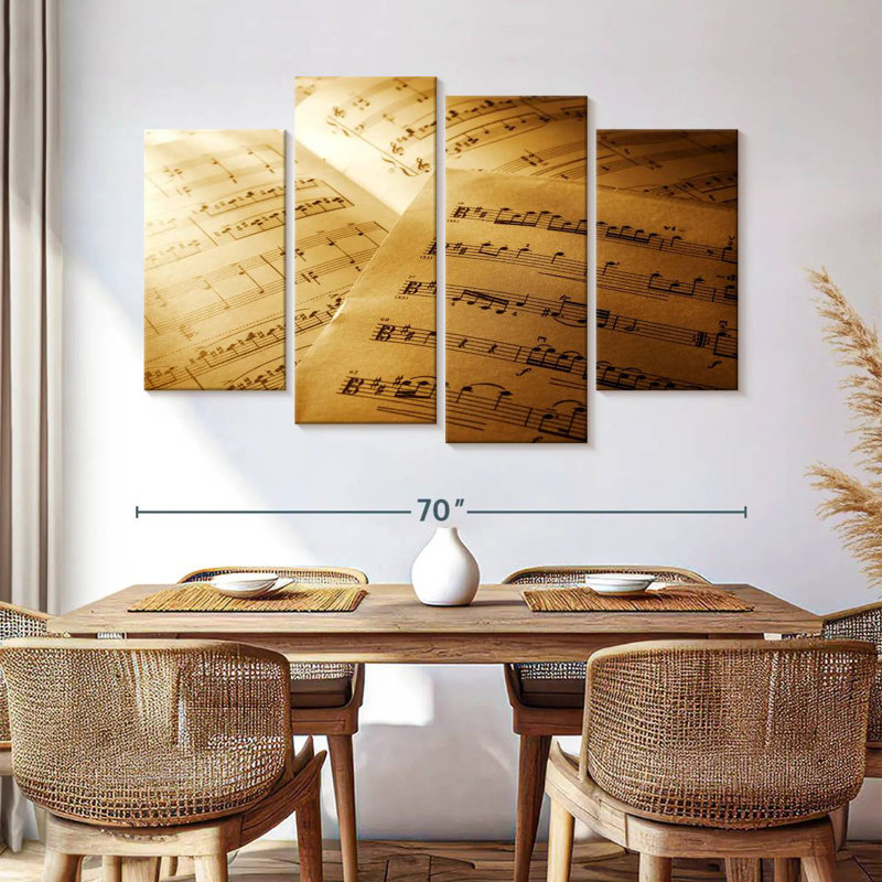 Abarca Printed Musical Notes, 42" H x 68" W