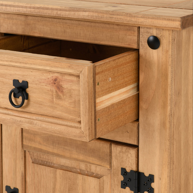 Table de chevet 1 tiroir Lindall, Rustic Brown