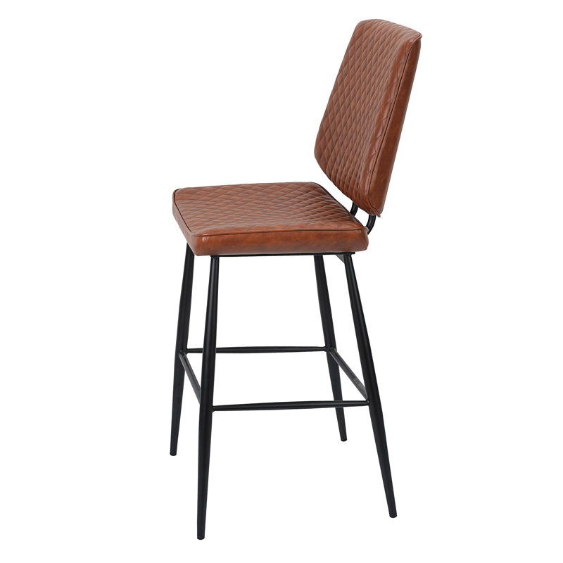 H&D Metal Tufted Bar Stool