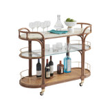 Palm Desert Toscana Rattan Mobile Bar Cart
