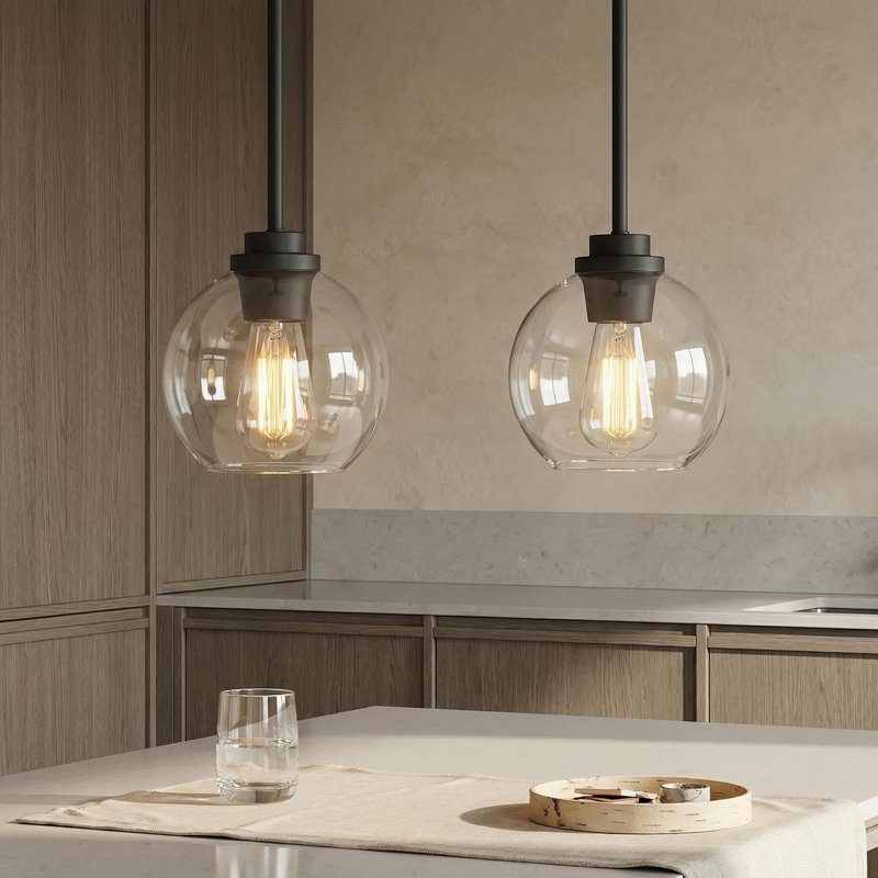 Suspension globe noir