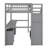  Loft Bed With Desk And Storage Stairs, Drawers And LED Light Space-152297705-152297702