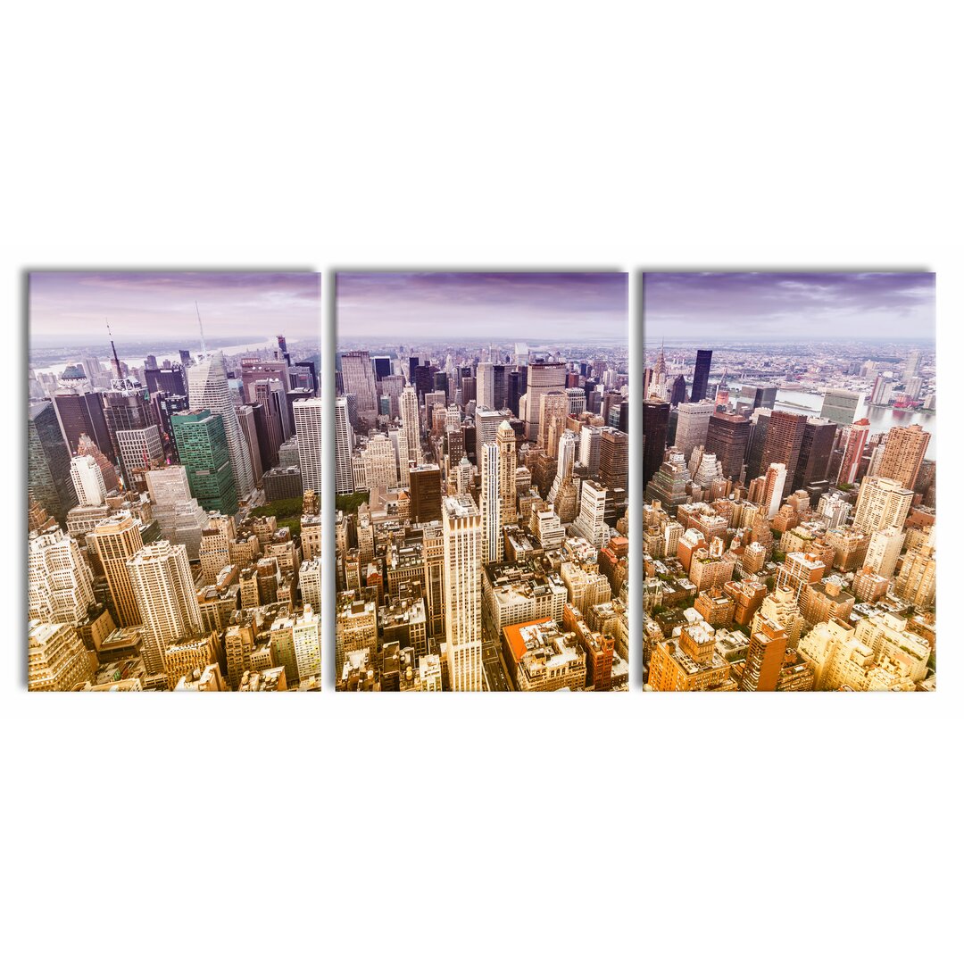 3-tlg. Leinwandbilder-Set Skyline New York