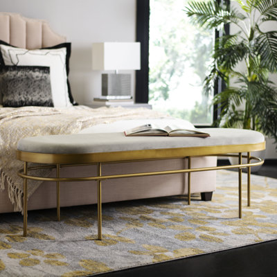 Velvet Upholstered Bench