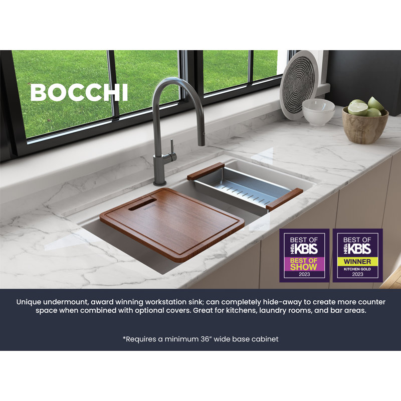 Baveno Lux 34'' L Single Basin Kitchen Sink