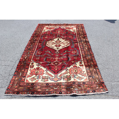 Tapis anatolien rose à motif de médaillon tribal 4 po 7 po x 9 po 10 po