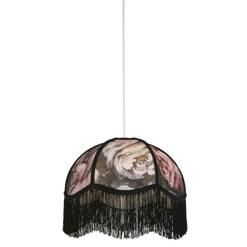 31cm H Faux Velvet Drum Lamp Shade ( Clip On ) in Multicolor