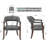 LUMERA Collection Swivel Tufted Arm Dining Chair Poker Chair Gray-1480359264-1480359279