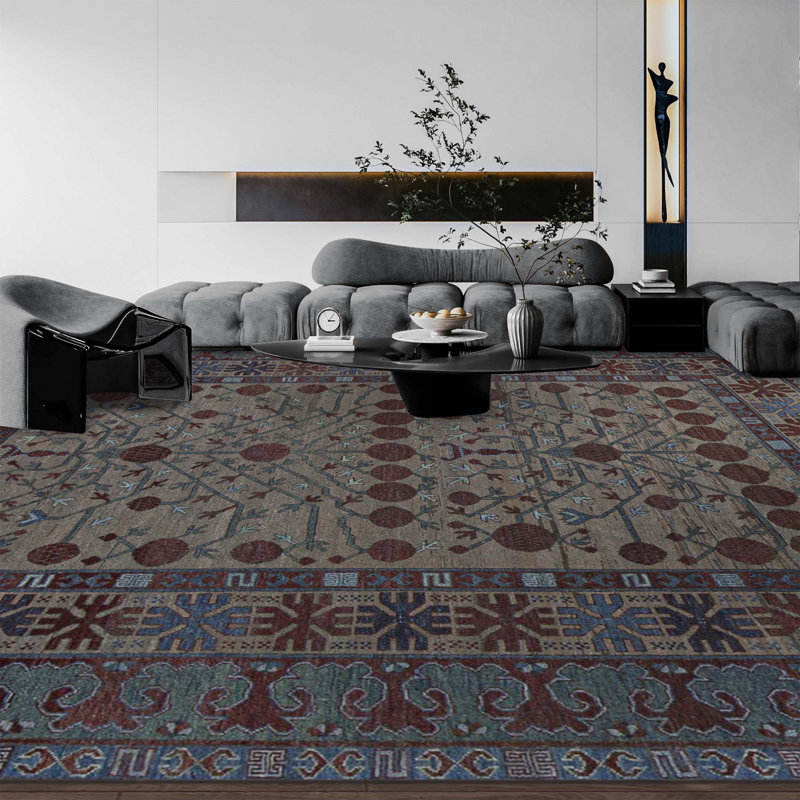 Wool Oriental Area Rug in Blue