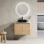 Meuble-lavabo mural 30 po avec lavabo d'art en céramique et 2 portes à fermeture en douceur, emballage KD, contreplaqué