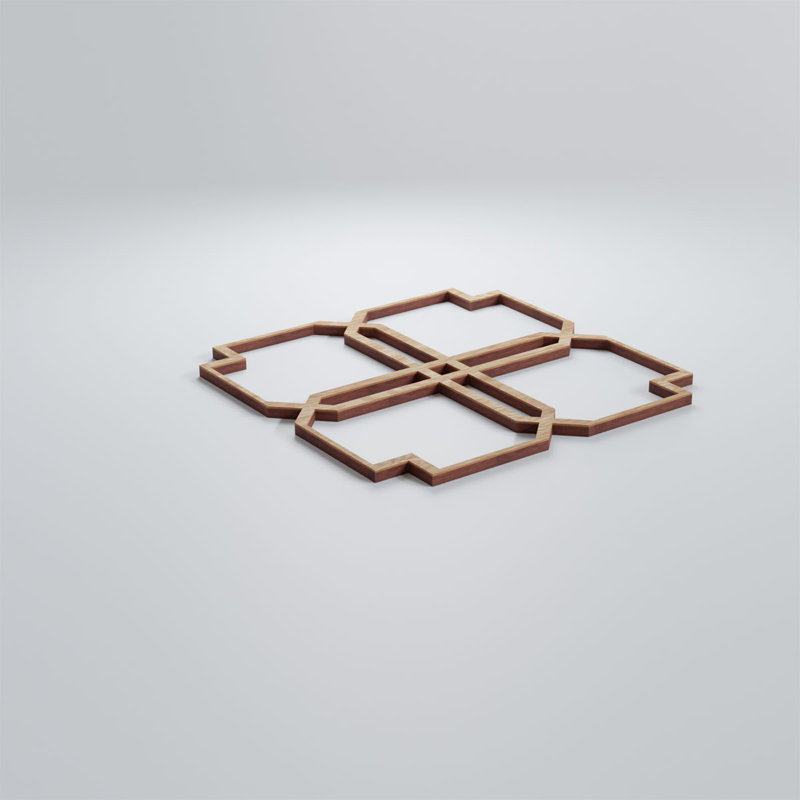Panneaux muraux décoratifs Englewood, Chêne rouge, H 15 3/8 po x l 15 3/8 po x P 3/8 po