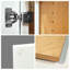 Armoire en bois massif blanc à 2 portes avec 2 tablettes de rangement réglables pour la salle de bain et la buanderie