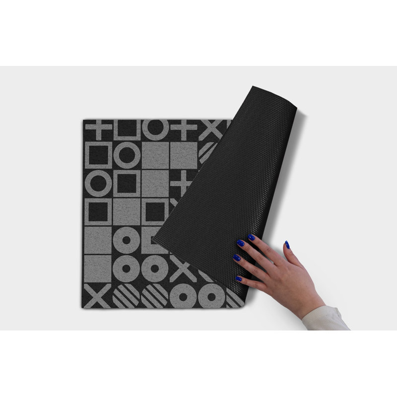 Non-Slip Geometric Outdoor Doormat