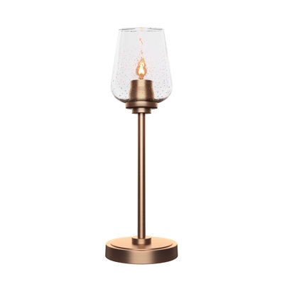 Lampe d'appoint Luna avec verre à bulles transparent de 5 po