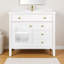 Meuble-lavabo autoportant 36 po avec éclairage à capteur, lavabo en verre à motifs et rangement Farmhouse-1902868378