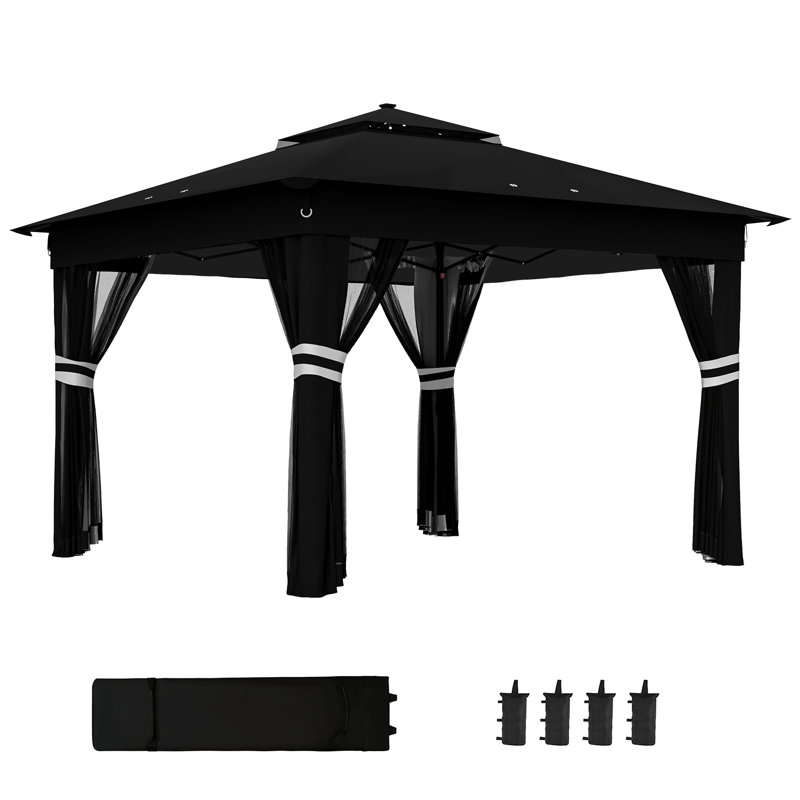 Pop Up 28 Ft. W x 28 Ft. D Steel Soft-top Canopy